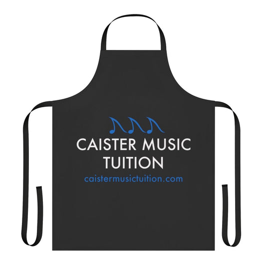 Caister Music Tuition Logo Black Background Apron