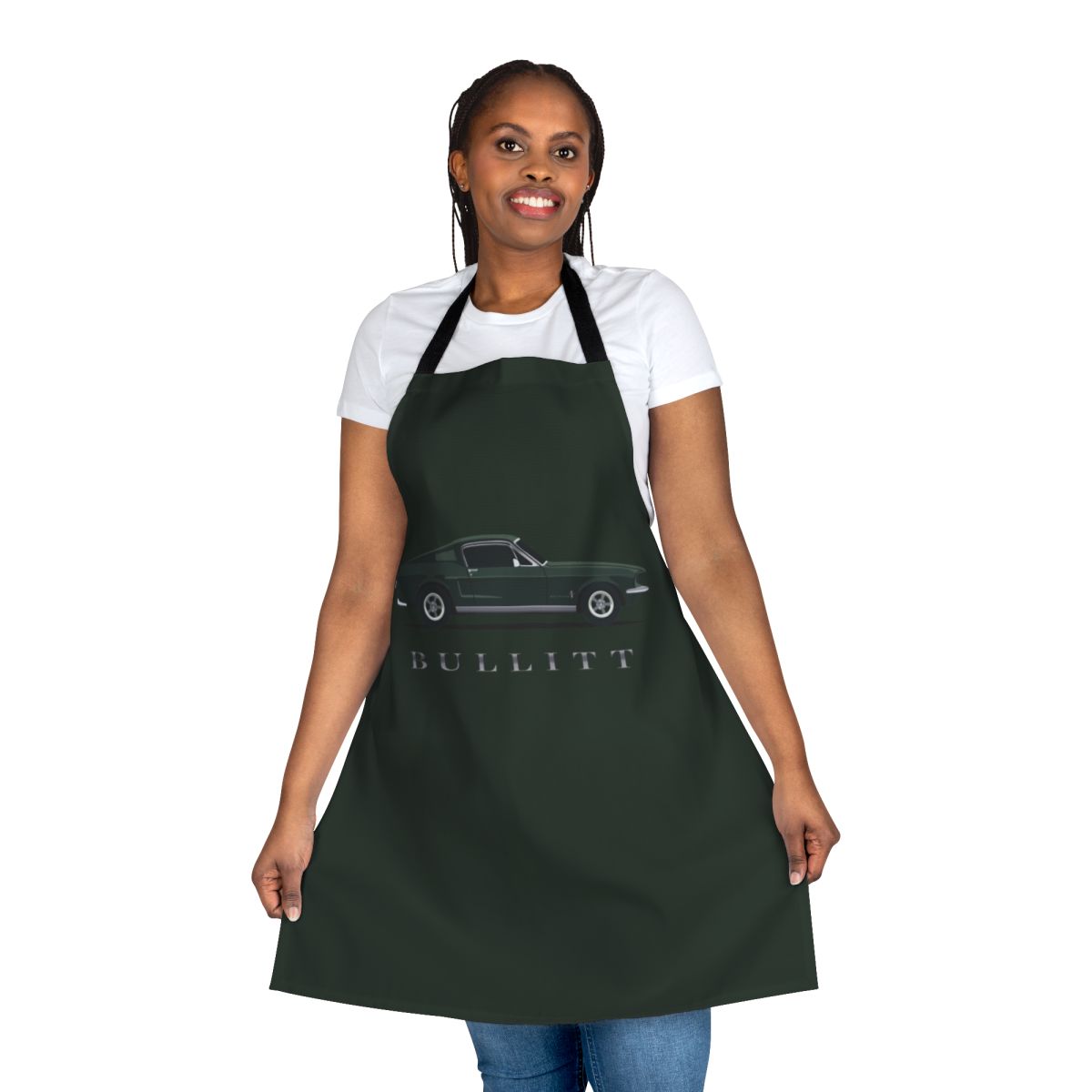 Mustang Bullitt-inspired apron for car enthusiasts and classic car lovers