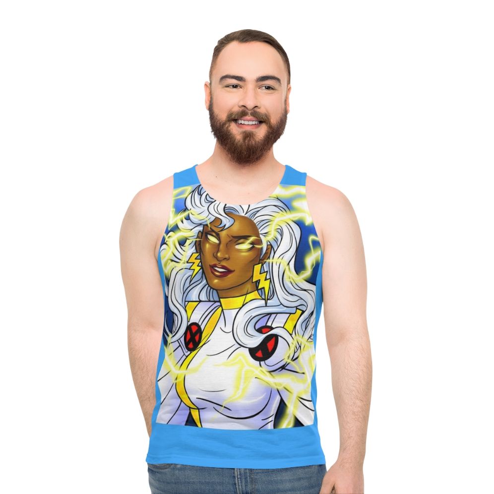 Mutant superhero power thunderstorm unisex tank top