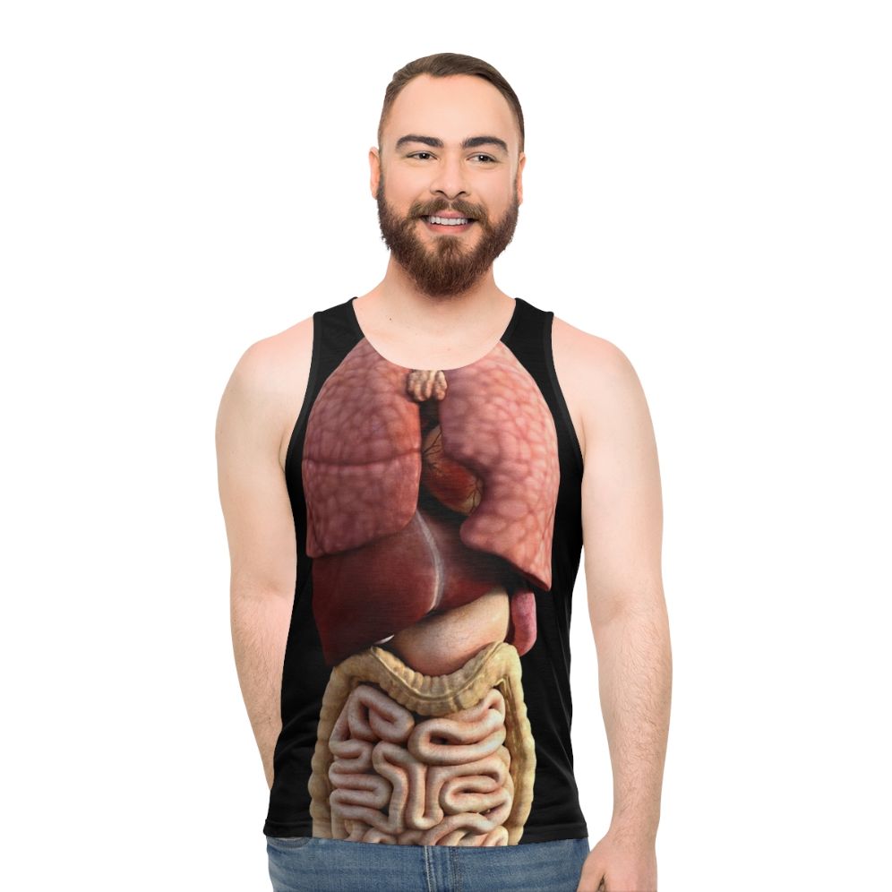 Humorous "My Internal Organs" unisex tank top