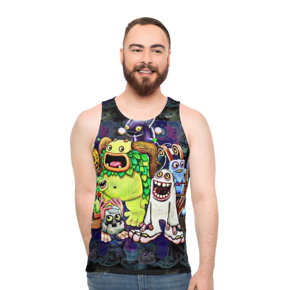 Unisex tank top featuring colorful My Singing Monsters characters