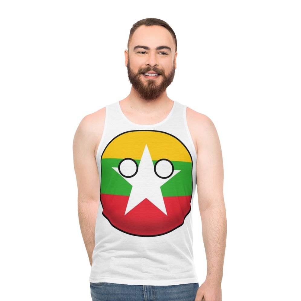 Myanmar Countryball Unisex Tank Top