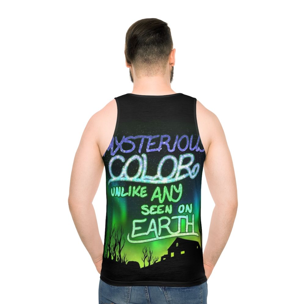 Unisex tank top with mysterious color inspired by Lovecraft's Color Out of Space