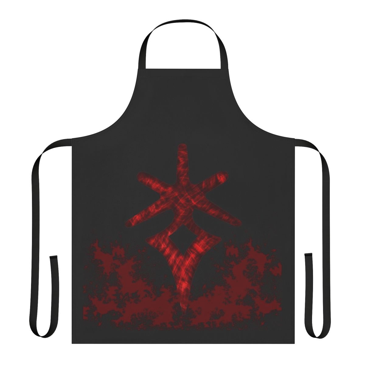 Dark knight-themed apron with a claymore sword design