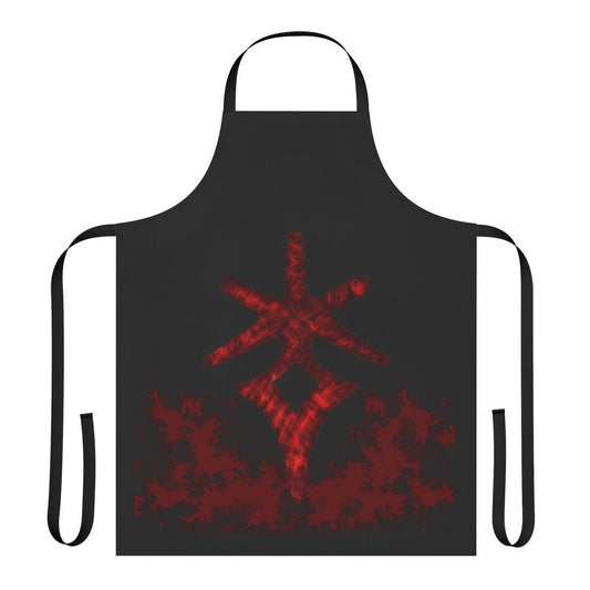 Dark knight-themed apron with a claymore sword design