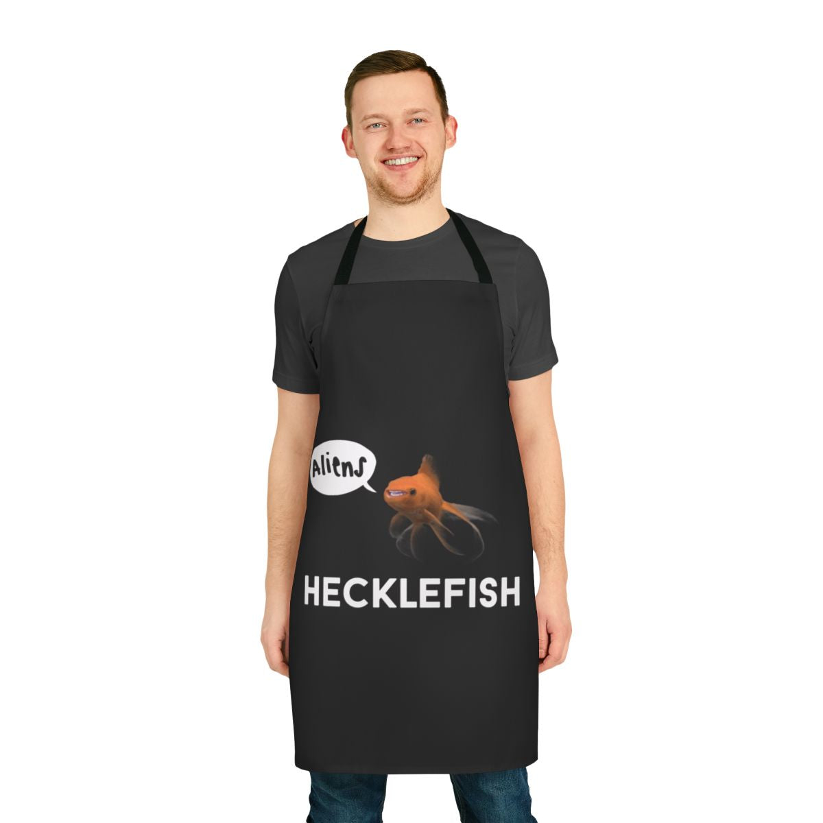 Hecklefish Apron featuring UFO and crop circle designs