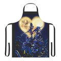 Kingdom Hearts inspired apron featuring the iconic keyblade and characters