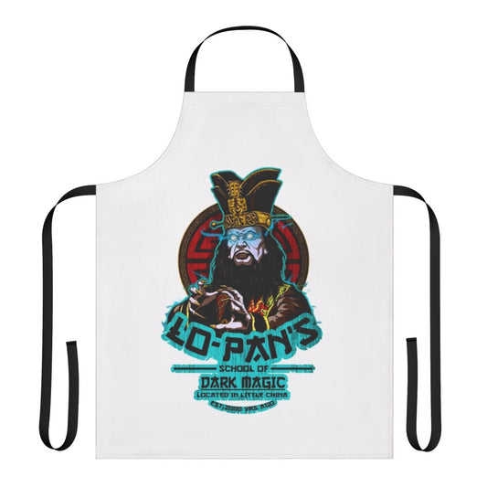 Lo Pan dark magic inspired apron with mystical and pop culture design