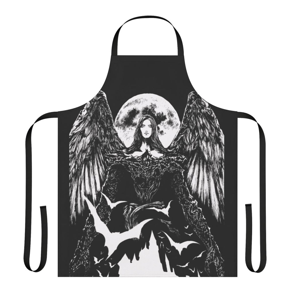 Mysterious night-themed apron with gothic and fantasy elements