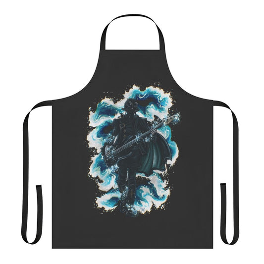 Occult-themed apron featuring a rain ghoul design