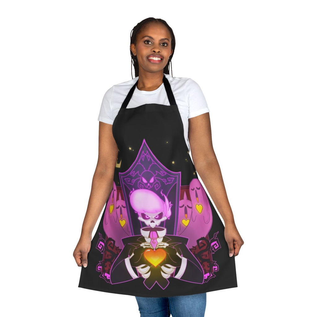 Mysterious skulls and ghost graphic design on a high-quality cooking apron