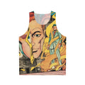 Mysterious Suspense Unisex Tank Top - Retro Comic Superhero Design