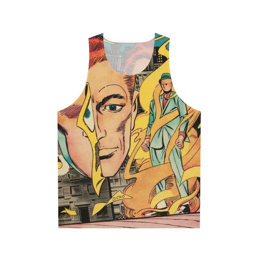 Mysterious Suspense Unisex Tank Top - Retro Comic Superhero Design