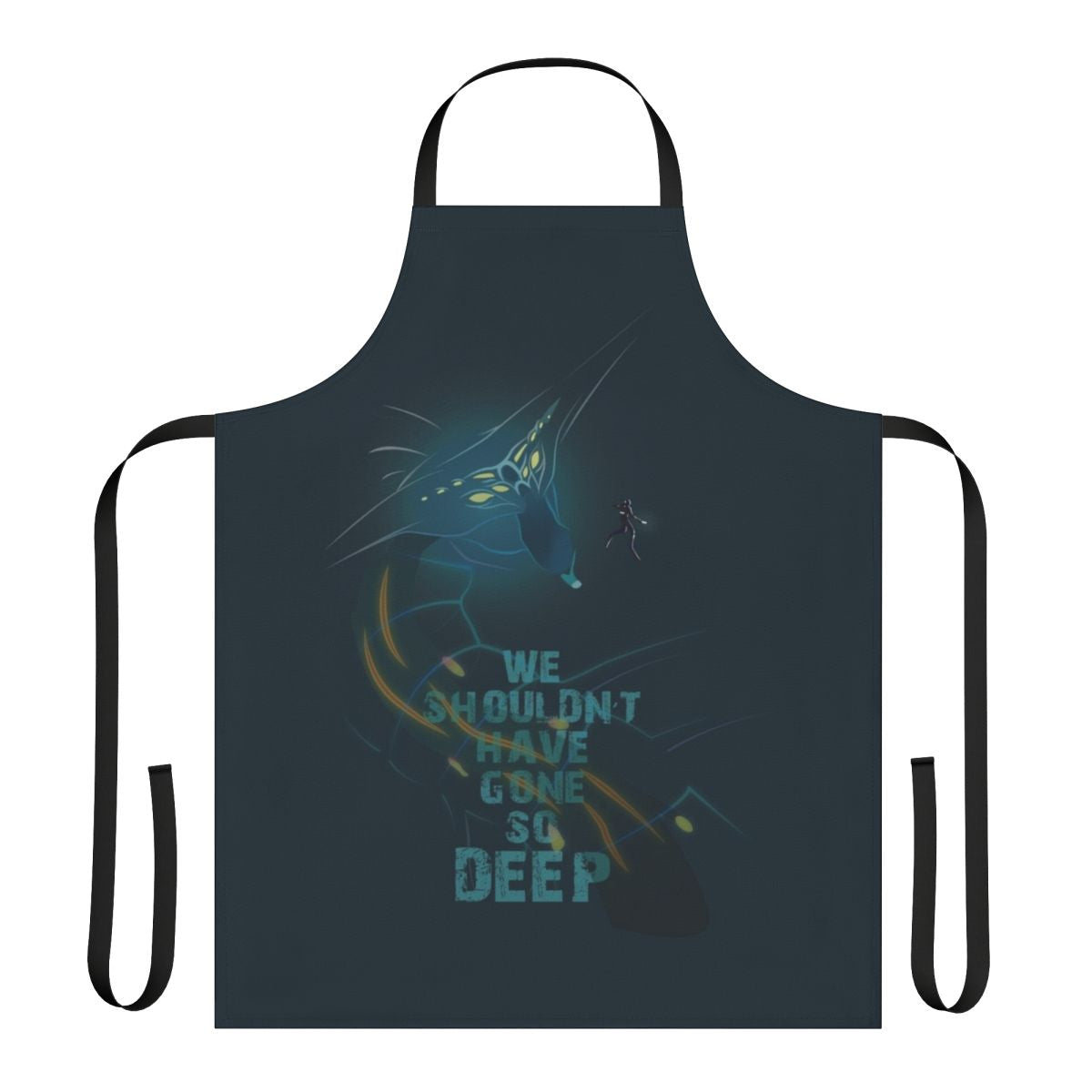 Apron featuring a Subnautica-inspired underwater scene with a leviathan creature