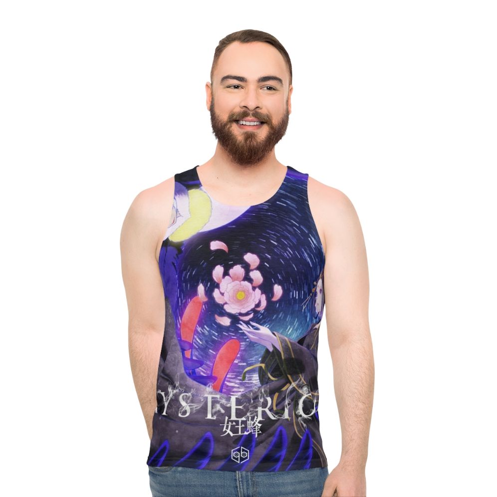 Unisex tank top with Ziyoou Vachi band art and mystery design