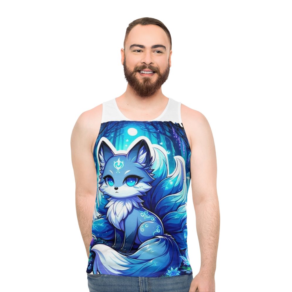 Mystic azure fox legendary animals unisex tank top