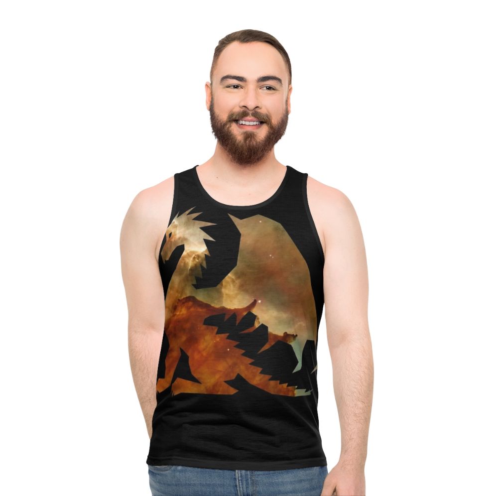 Mystic cosmic dragon legendary animal watercolor galaxy tank top