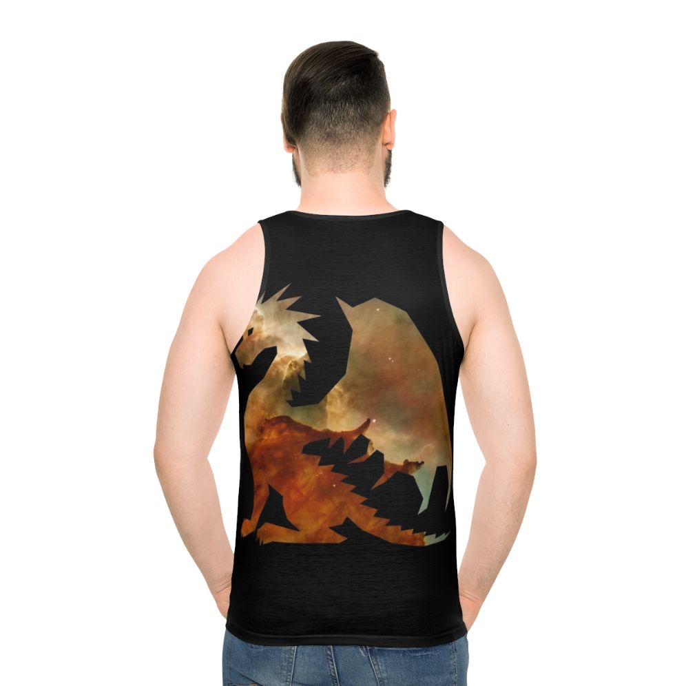 Mystic cosmic dragon legendary animal watercolor galaxy tank top