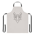 Mystic deer forest apron with geometric nature design