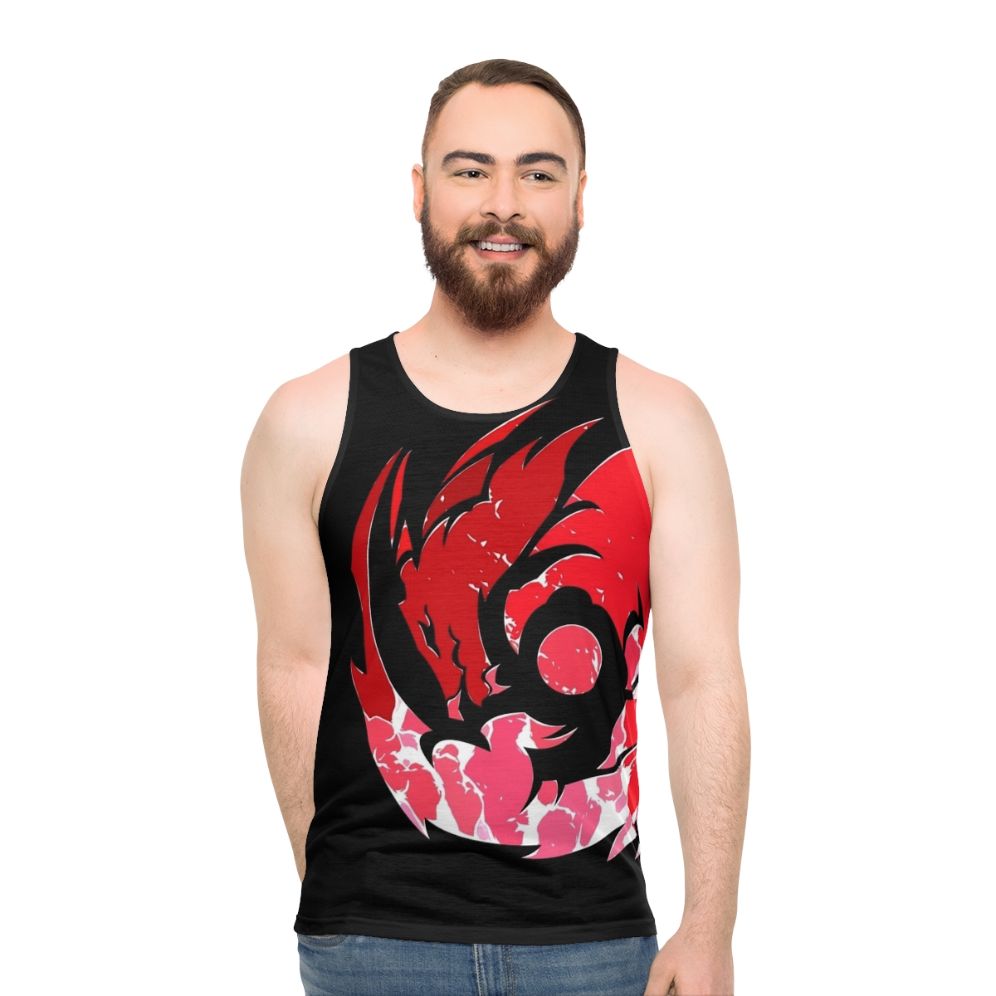 Mystic fire dragon unisex tank top