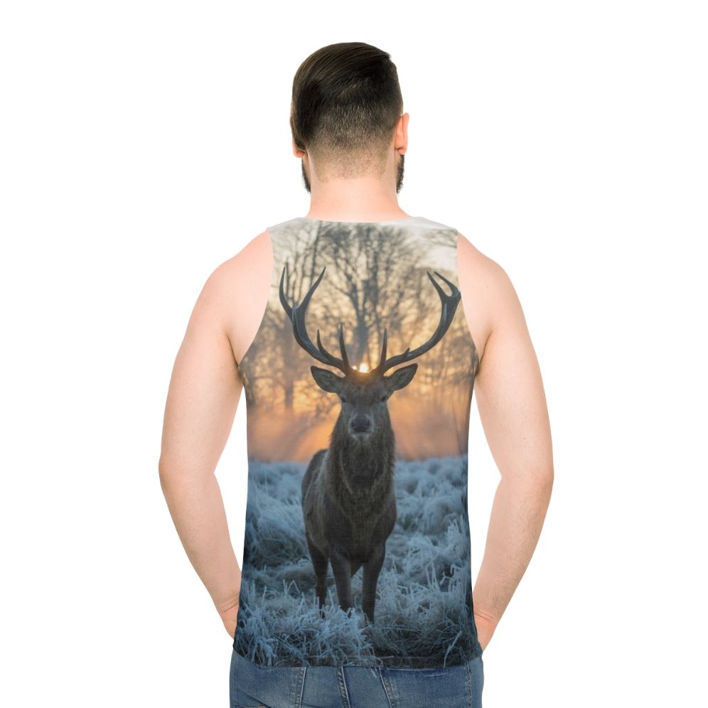 Mystic Highland Unisex Tank Top with Mythic Stag Design