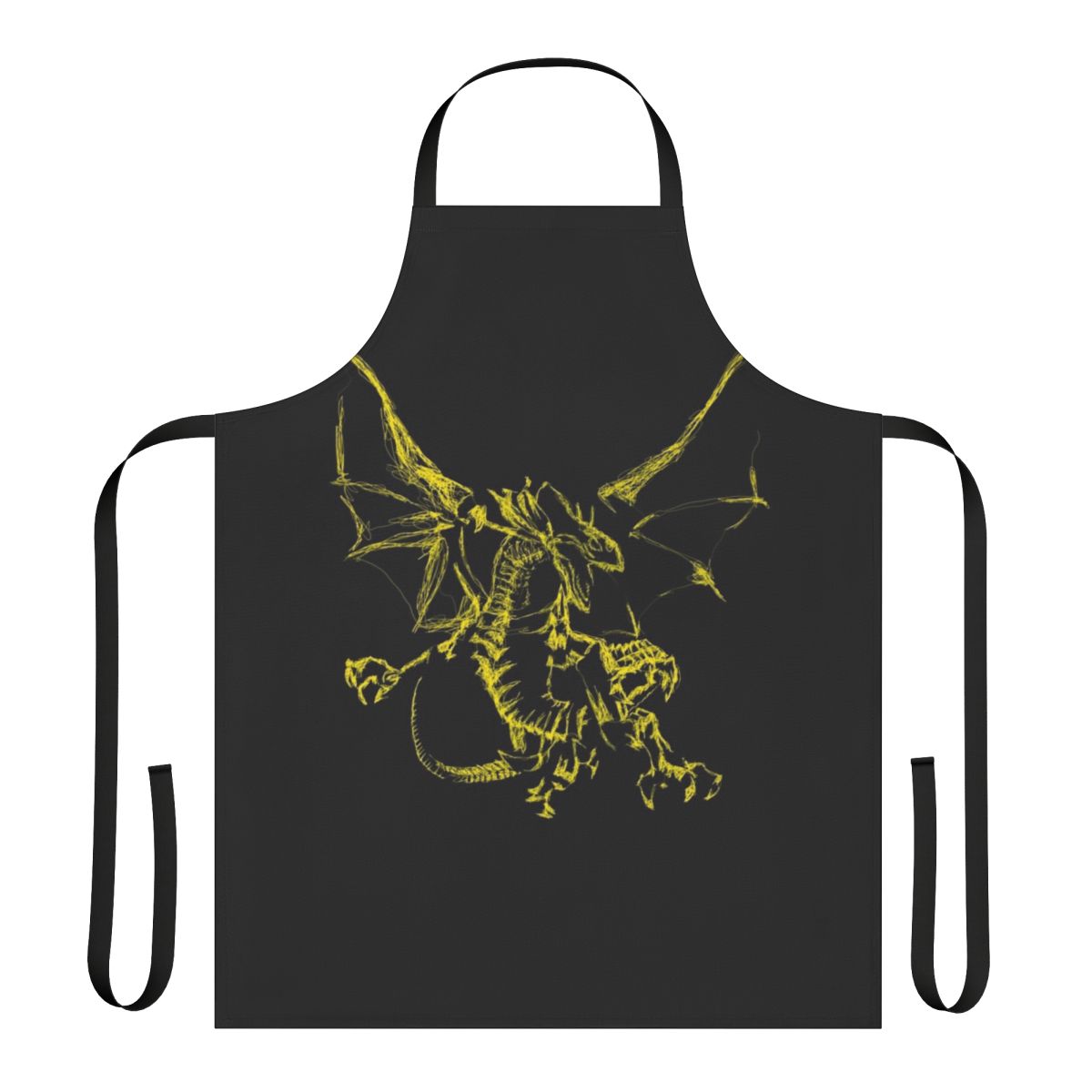 Mystic lightning dragon illustration on a high-quality apron.