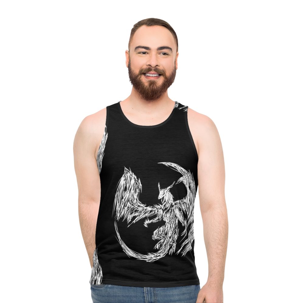 Mystic lightning dragon unisex tank top