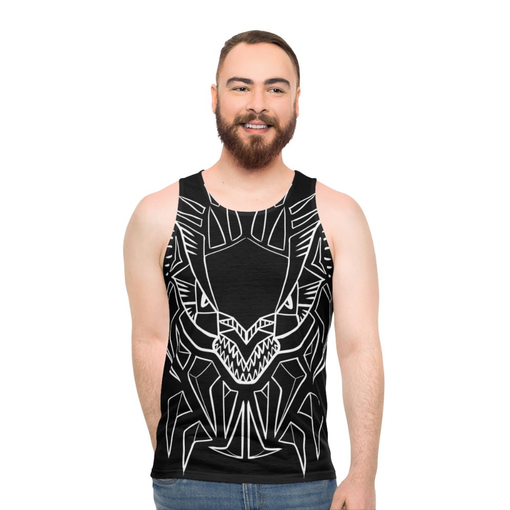 Mystic lightning dragon tribal unisex tank top