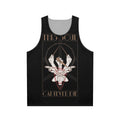 Unisex tank top with mystical art nouveau design