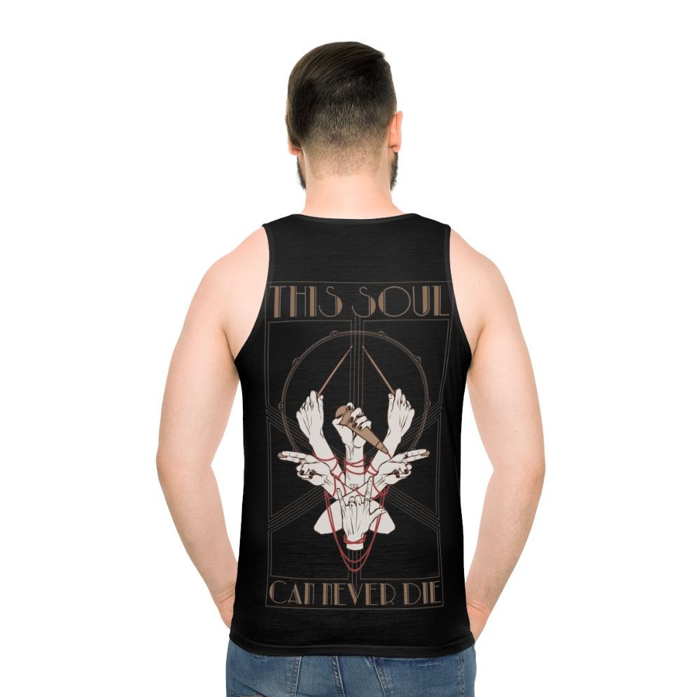 Unisex tank top with mystical art nouveau design