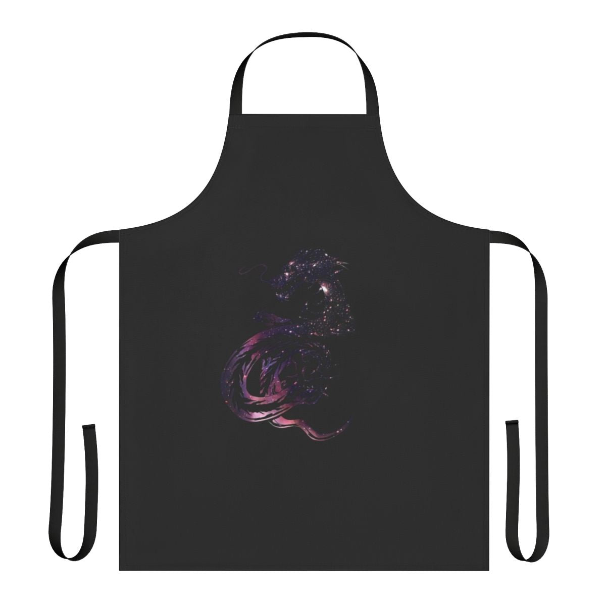 Apron featuring a detailed illustration of a majestic azure dragon, a legendary mythical creature from Asian folklore.