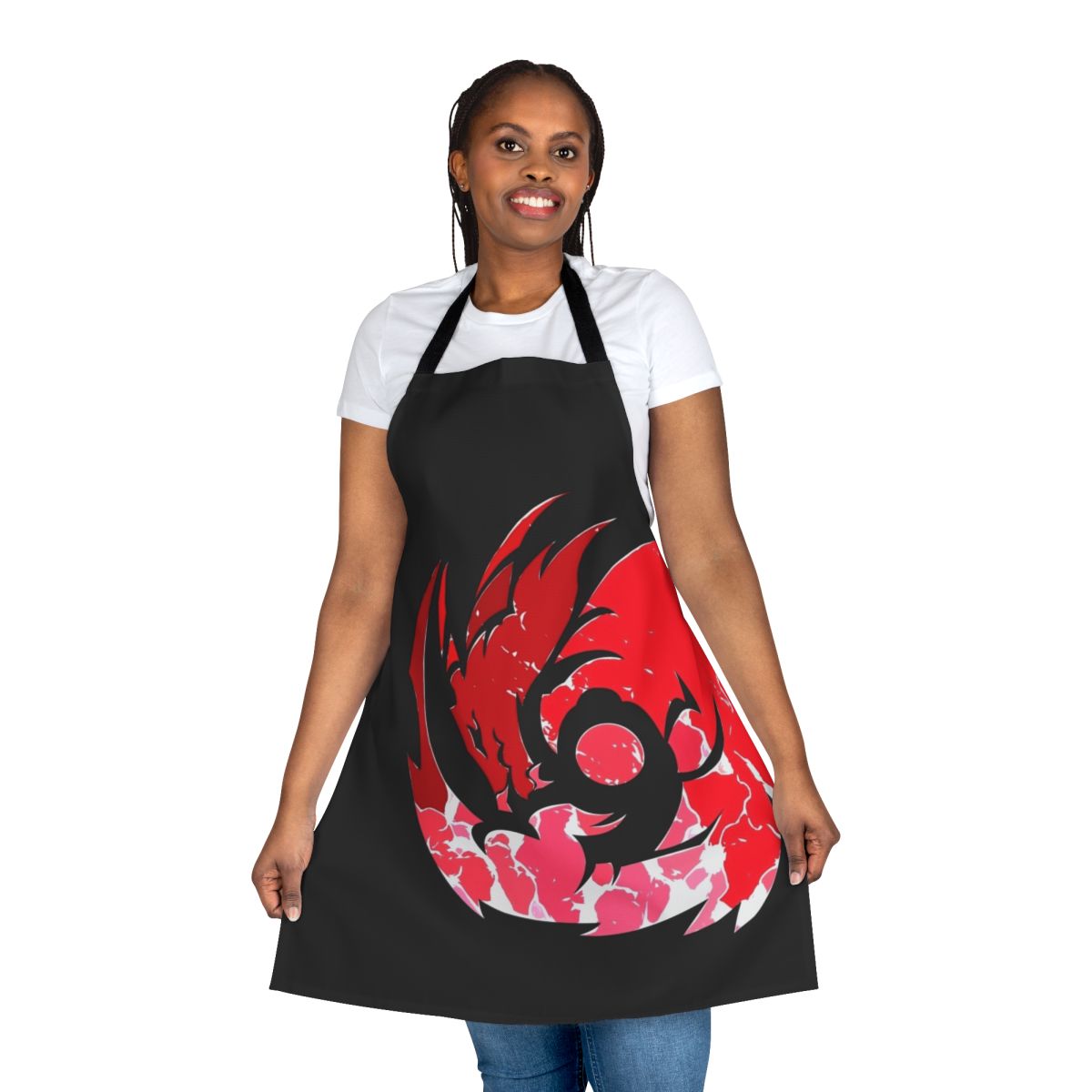 Mystic Fire Dragon Apron with Vibrant, Intricate Design