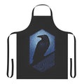 Mystical guardian apron featuring a raven silhouette in a Celtic-inspired design
