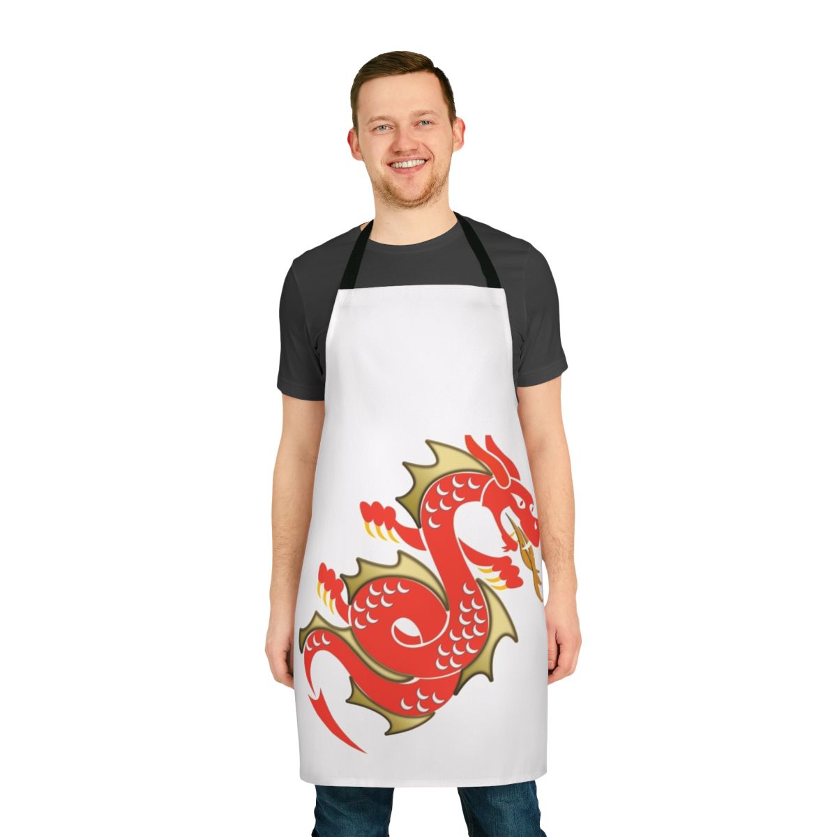 Apron featuring a mythical legendary creature design inspired by Raya and the Last Dragon