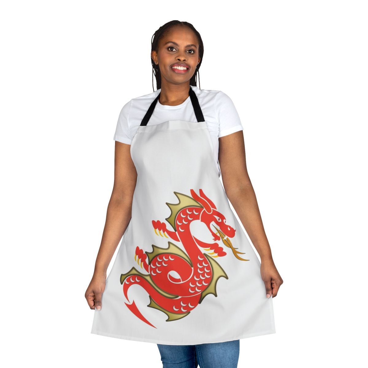 Apron featuring a mythical legendary creature design inspired by Raya and the Last Dragon