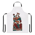Apron featuring the Queen of Staves from the Minchiate tarot deck, a traditional Italian tarot system.