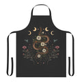 Serpent-themed apron with a moonlit, botanical design