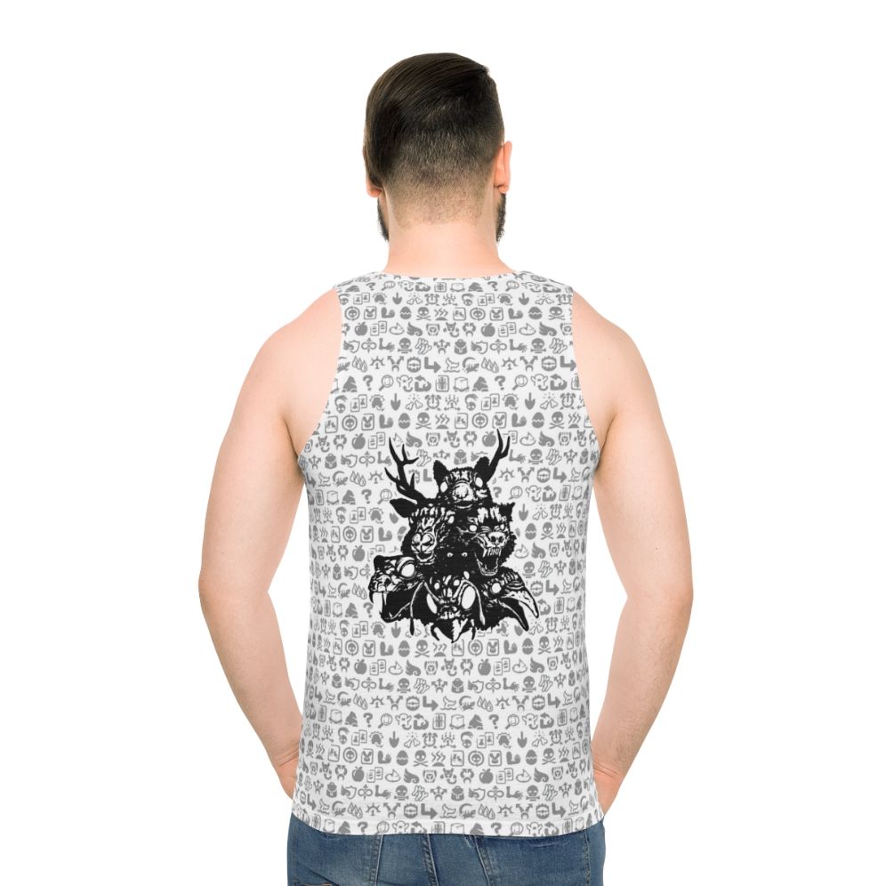 Unisex tank top featuring mystical totems and sigils