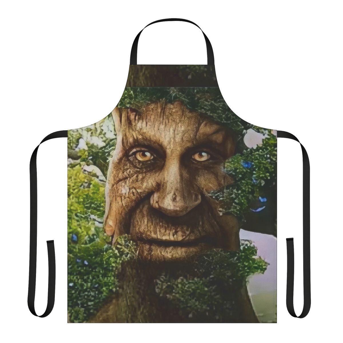 Apron featuring a wise, mystical tree meme design