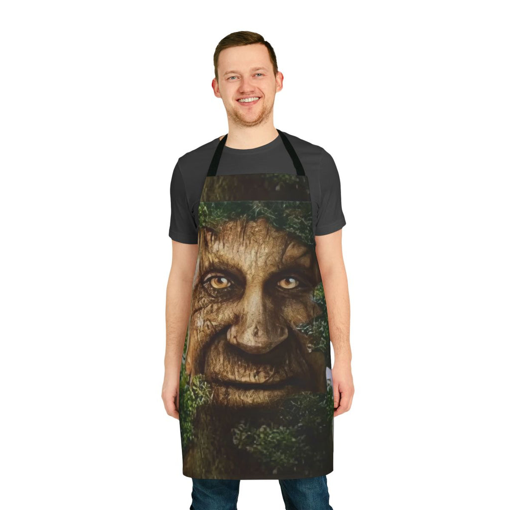 Apron featuring a wise, mystical tree meme design
