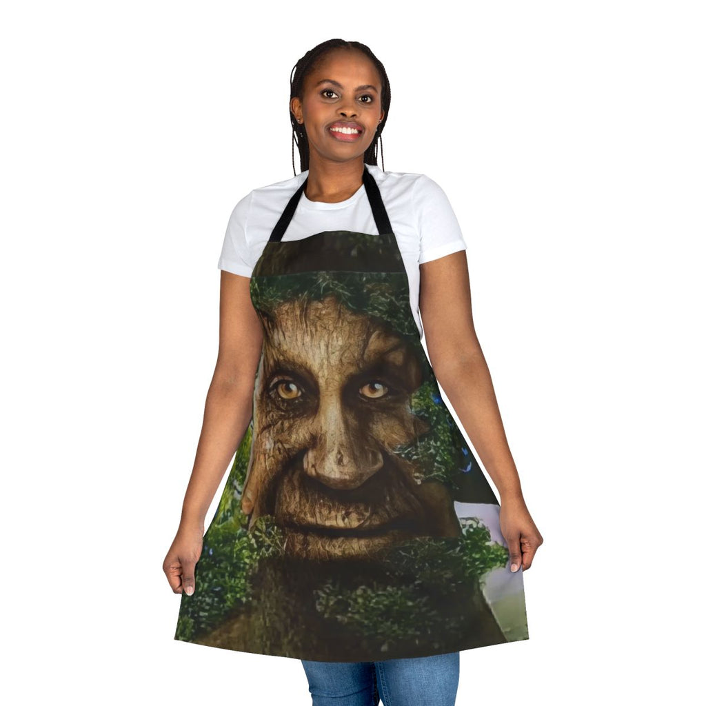 Apron featuring a wise, mystical tree meme design