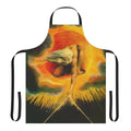 "Apron featuring William Blake's iconic 'The Ancient of Days' painting, a surreal and mystical depiction of the divine creator"