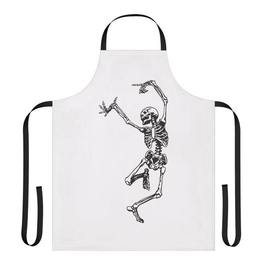 Mystical witchcraft apron with skull and gothic design