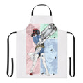 Mystique-inspired kitchen apron featuring the iconic Marvel character design