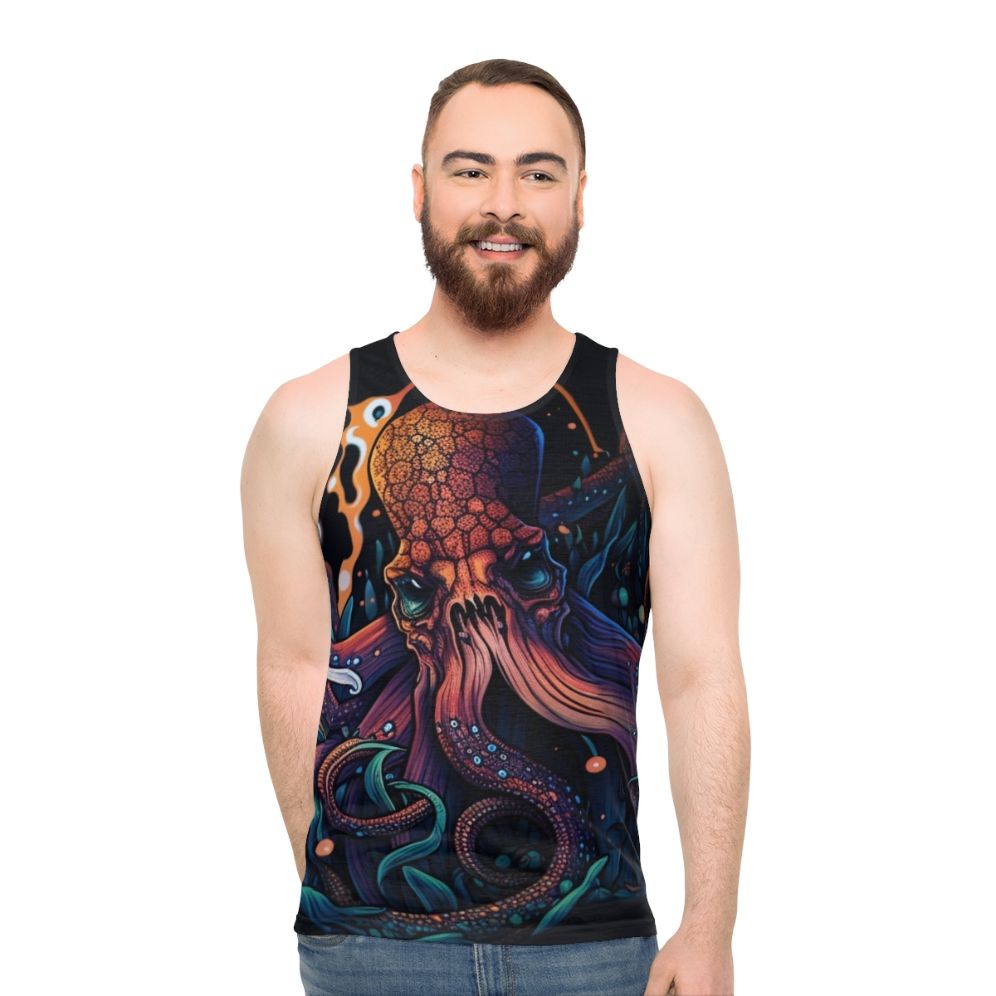 Unisex tank top featuring mythical creatures design