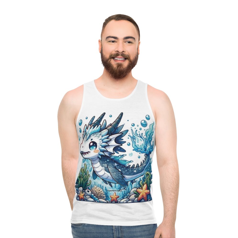 Mythical dragon fish unisex tank top