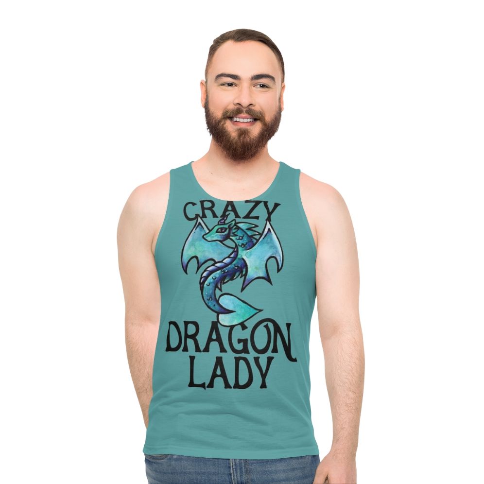 Mythical dragon lady unisex tank top