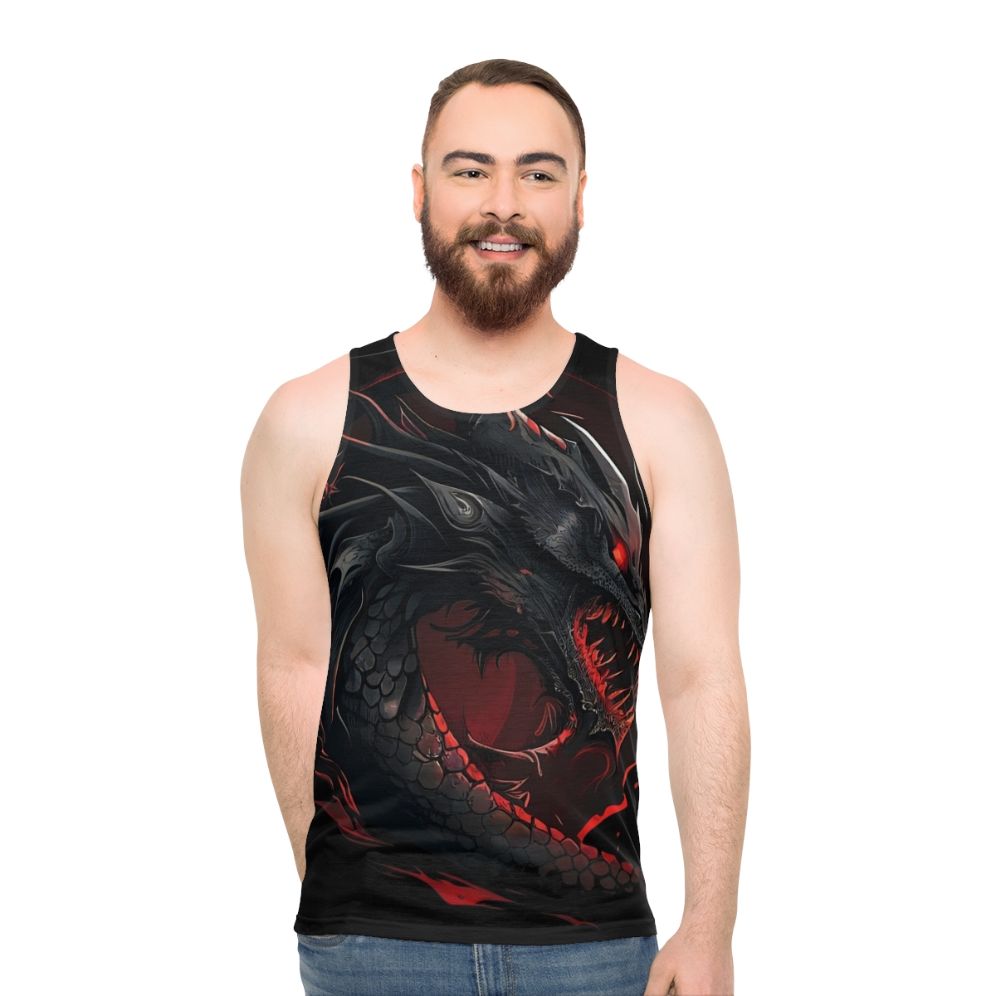 Mythical dragon unisex tank top