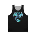 Mythical dragon watercolor design on unisex tank top