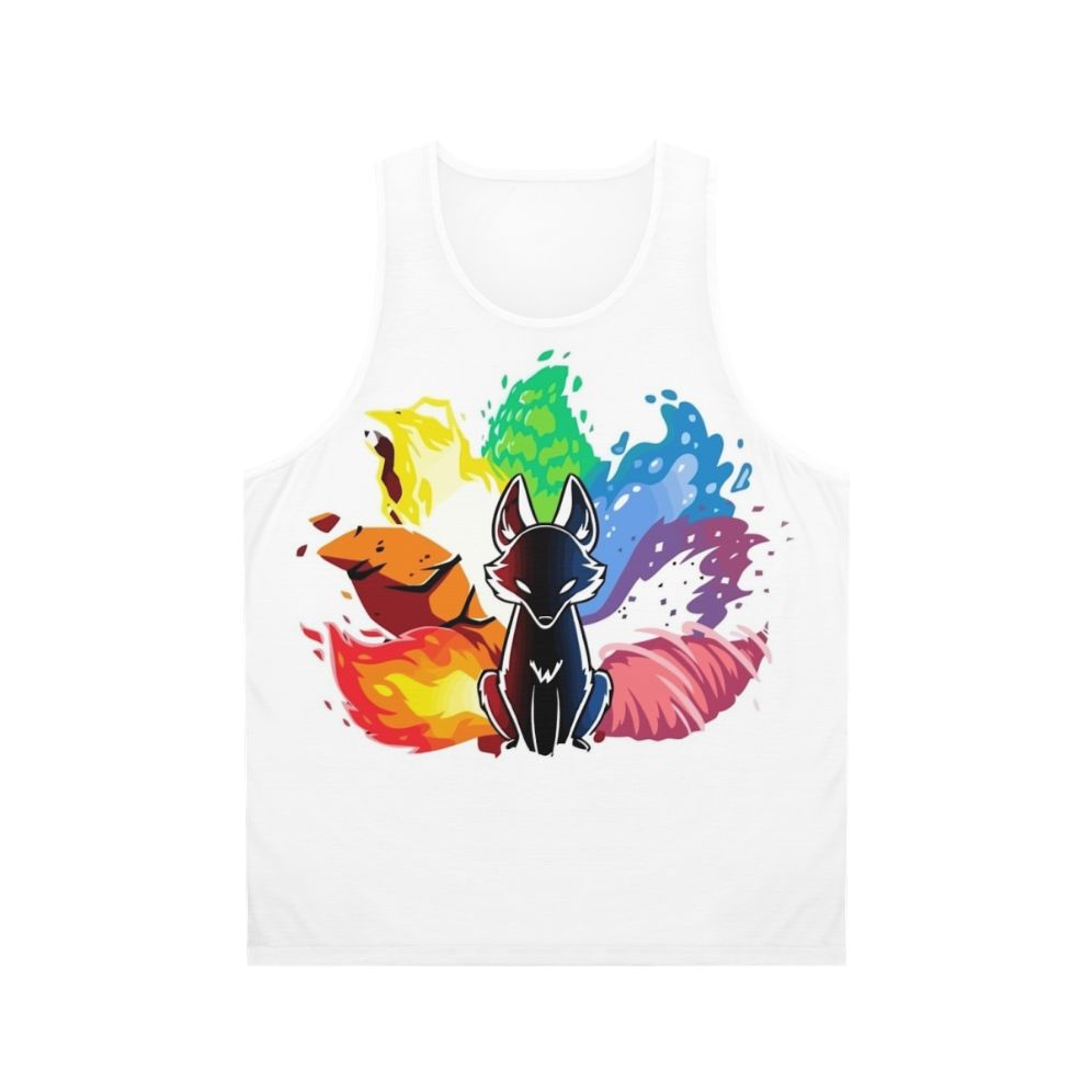 Unisex tank top with mythical fox design